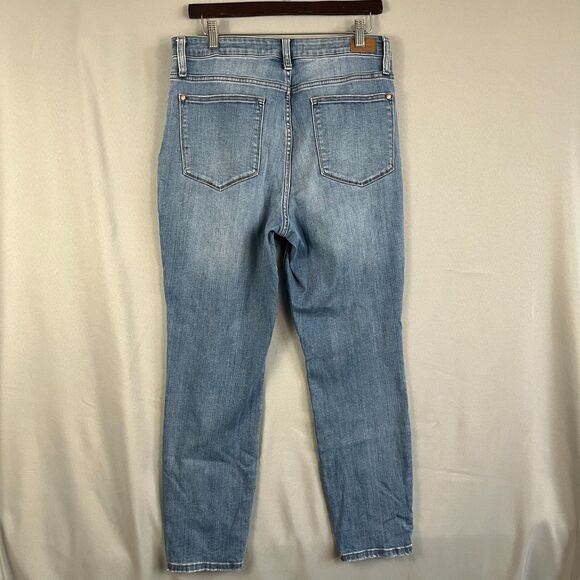 Judy Blue Jeans Women's 11/30 Blue Denim Cotton Stretch Tapered Leg Zip Fly - Picture 3 of 6